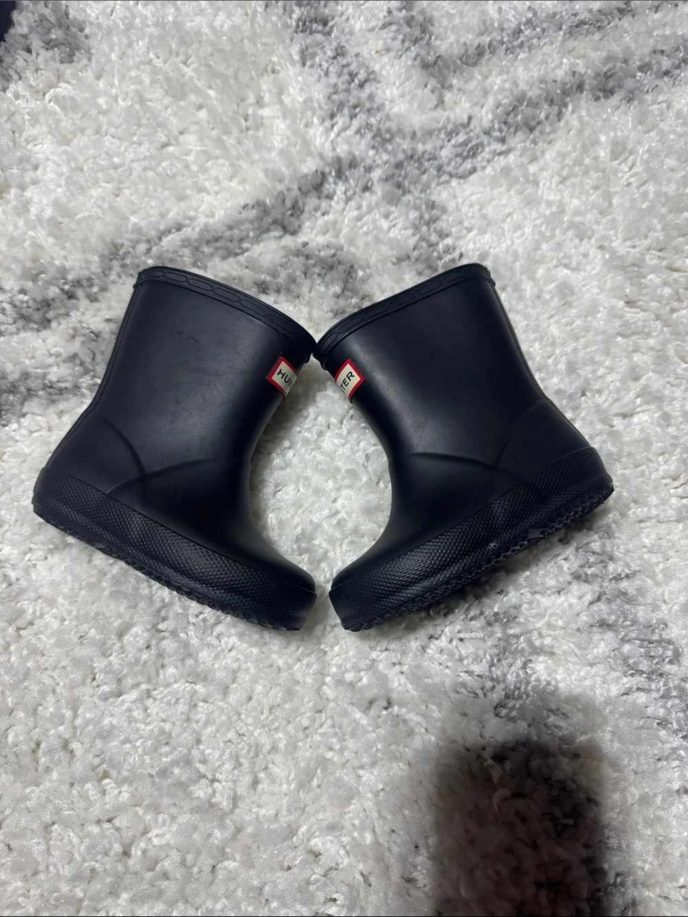 Hunter Kids Black Short Rain Boots 5/6c